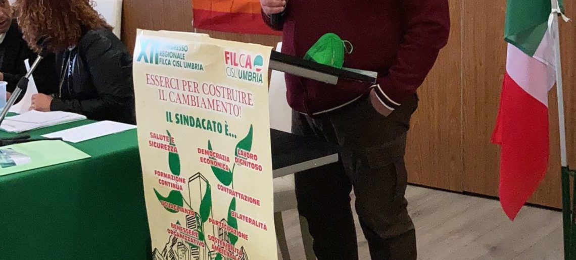 Congresso Filca Cisl Umbria: “Superbonus e Pnrr per la ripartenza”. Bicchieraro confermato segretario